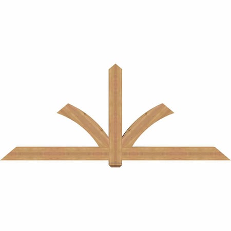 Ekena Millwork Redmond Smooth Timber Gable Bracket, Western Red Cedar, 96"W x 40"H x 5 1/2"D x 5 1/2"F, 10/12 Pitch GBW096X40X0606RED00SWR